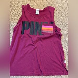 PINK brand burgundy tank top